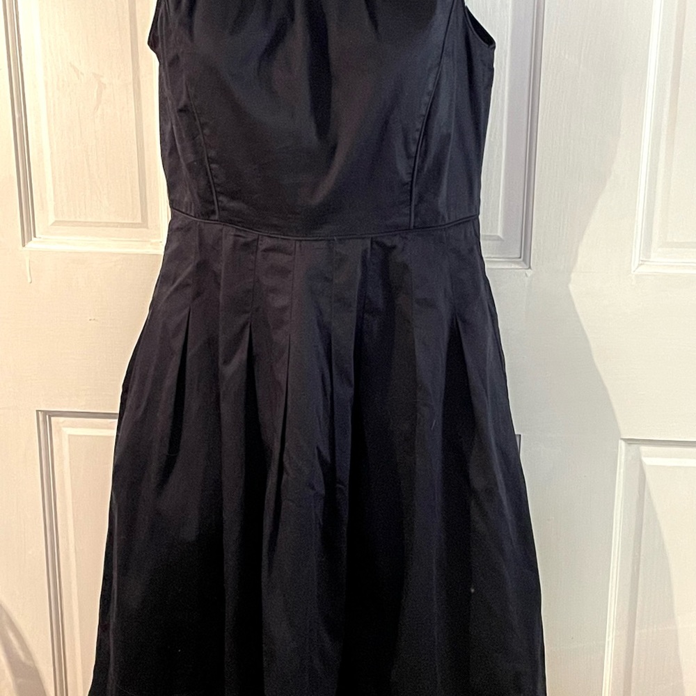 Pleated Talbots Navy Blue Dress Size 4P